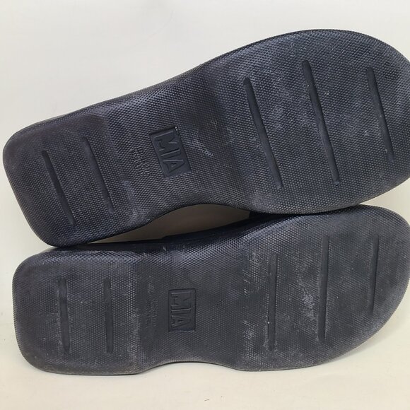 MIA 80's Chunky Platform Slide Black Sandals US 8.5 Retro Style - Picture 11 of 16